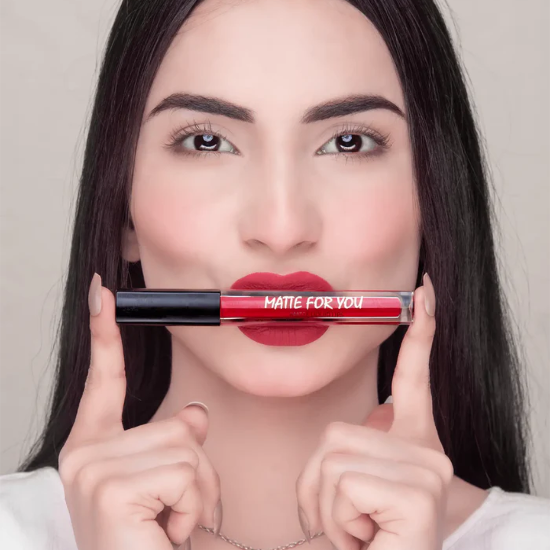 SL Basics Matte For You Liquid Matte Lipsticks | 16HR Wear, Transfer Proof & Vitamin E Enriched (Pack of 4)