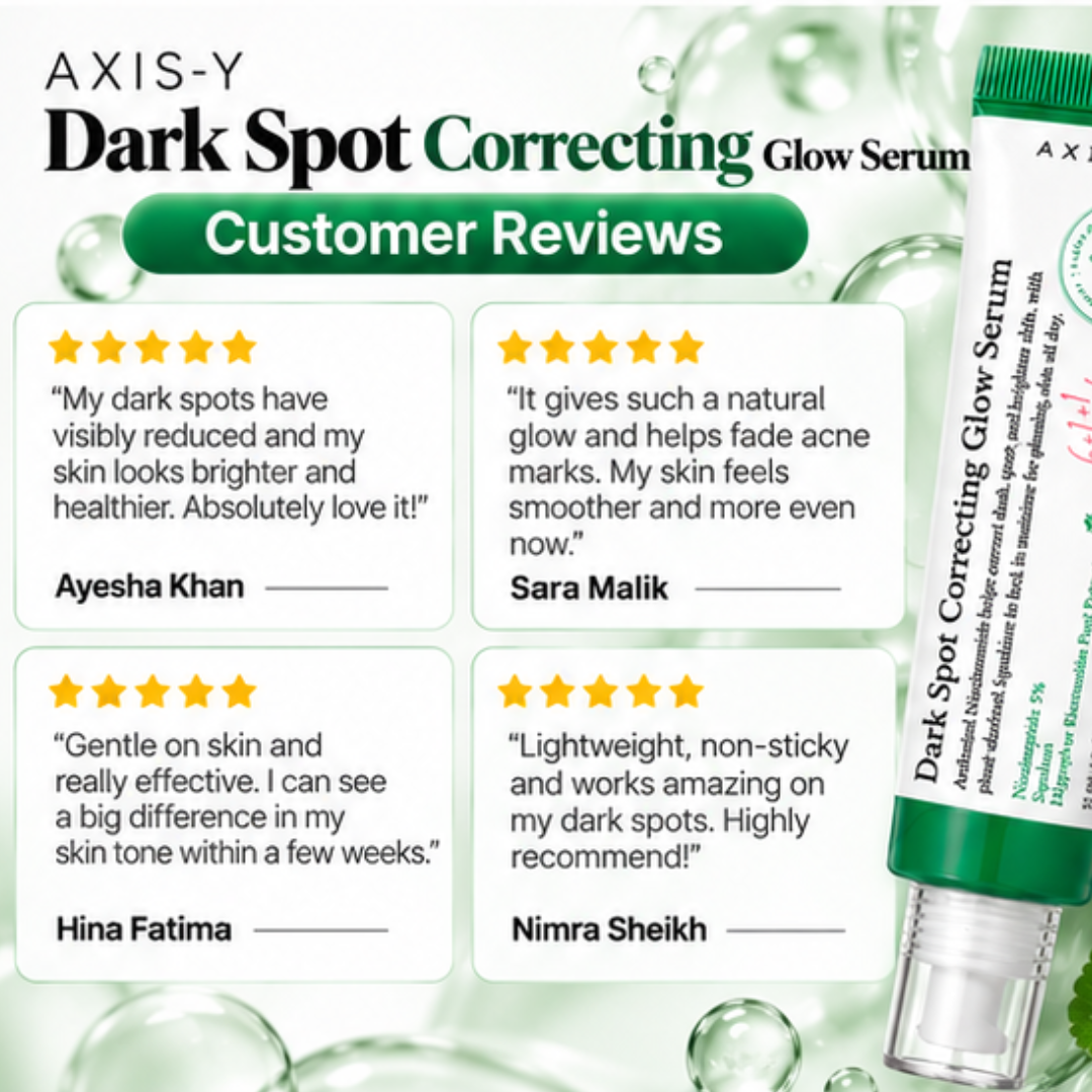 AXIS-Y Dark Spot Correcting Glow Serum – 5% Niacinamide & Squalane – Fades Dark Spots, Acne , Pigmentation & Evens Tone - Give bright & Clean Glowing Skin