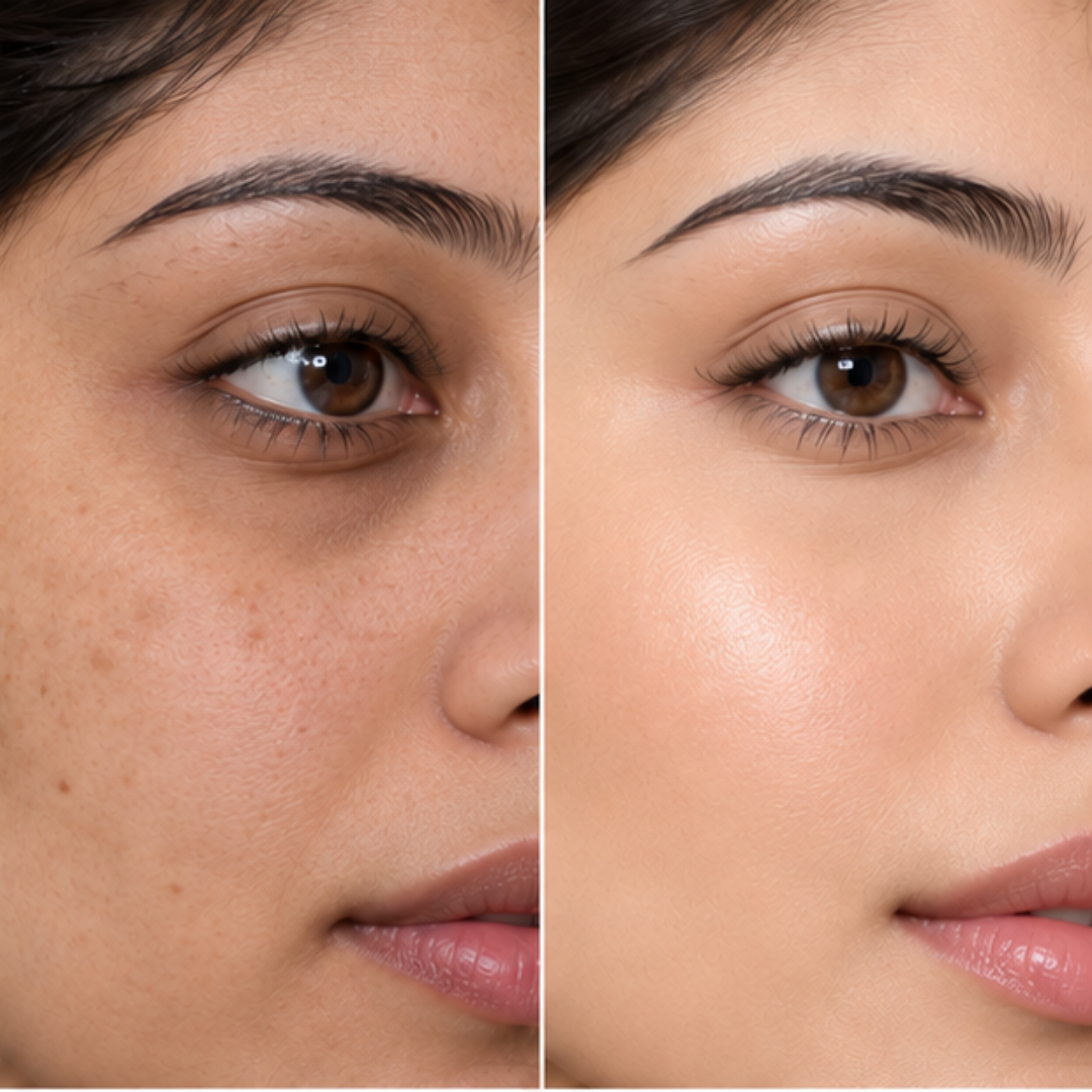 Deal of Dewy FLICKA Foundation + Flicka Silk Primer  & FREE Blender – High Coverage, Flawless Smooth base - Best for all skin types