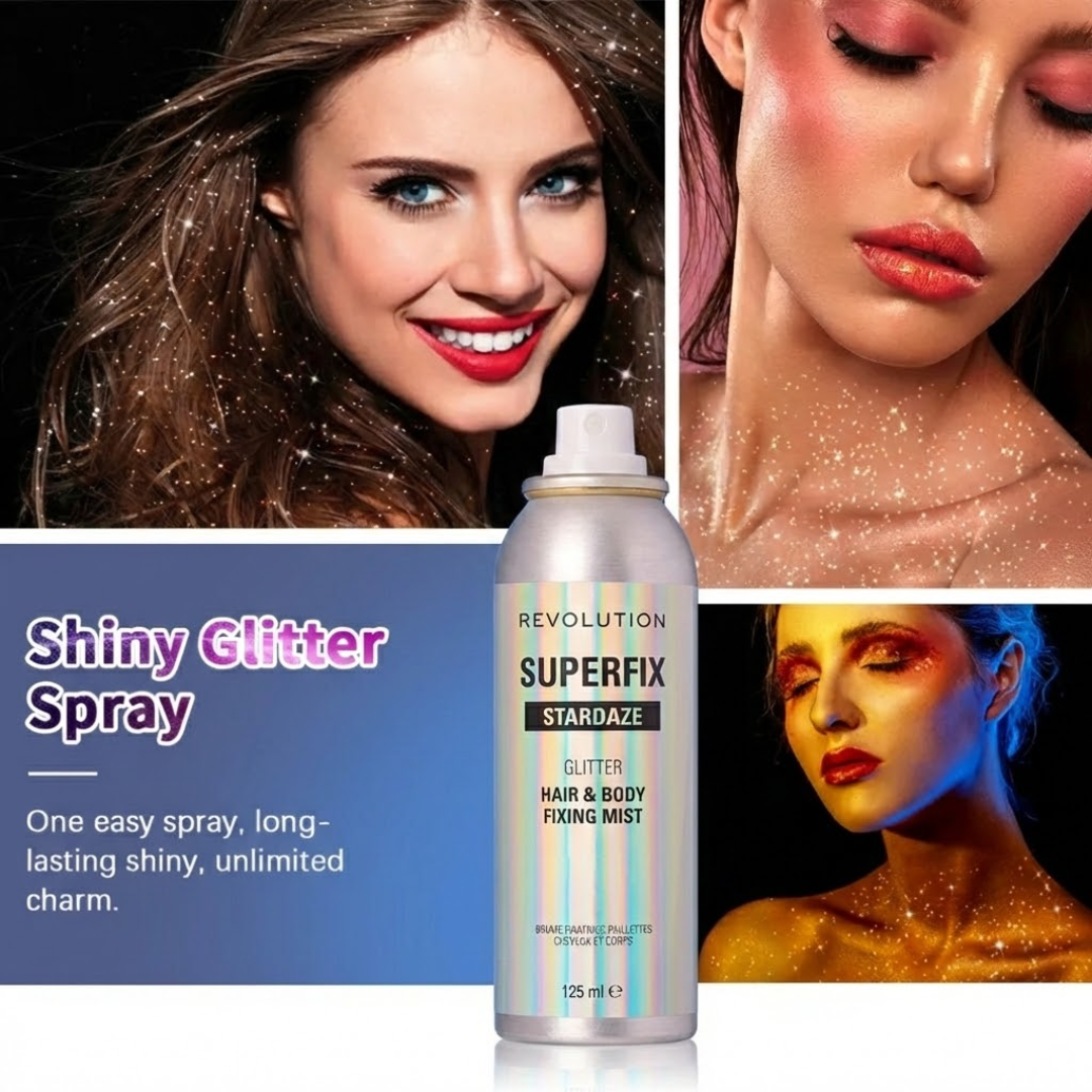 Makeup Revolution Stardaze Glitter Hair & Body Mist | Multi Use - Face, body & beautiful Shinny Hair | Long-lasting, Sweat proof & Quick-Drying
