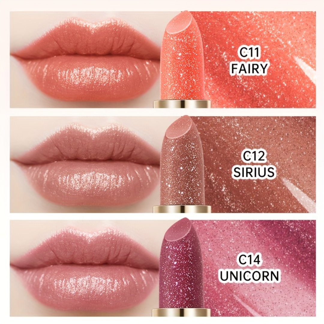 Catkin Tinted Lip Balm Glitter Lip Stain Pack of 6 - 24HR Hydrating Shimmer Lip Color with 3-in-1 Versatility
