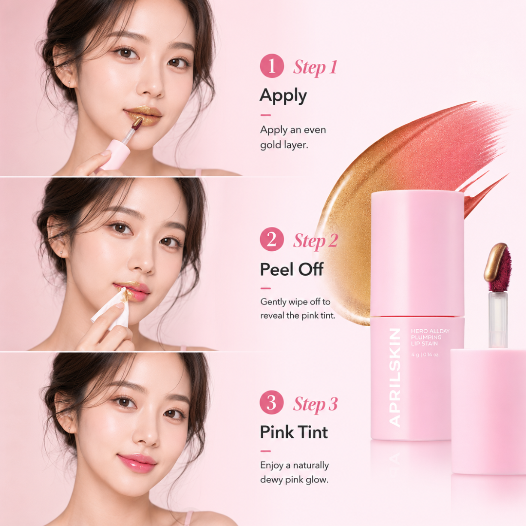 Aprilskin Hero All Day Plumping Lip Stain – Buy 1 Get 1 FREE – Fuller, Smoother & All Day Long – Peel Off, Reveal Pink – Instant Volume, All Day Wear – Non-Sticky, Lightweight