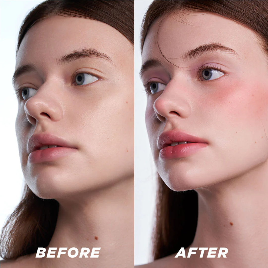 3D Rose Blush & Highlighter with Free Blending brush | Multi-purpose Blush + Eyeshadow + highlighter