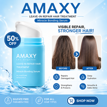 AMAXY Miracle Bonding Serum – Leave-In Repair Hair Treatment – Repairs Damaged Hair, Strengthens & Protects – With Patented Kereffect Bond Complex, Keratin Peptide & 3 Essential Oils