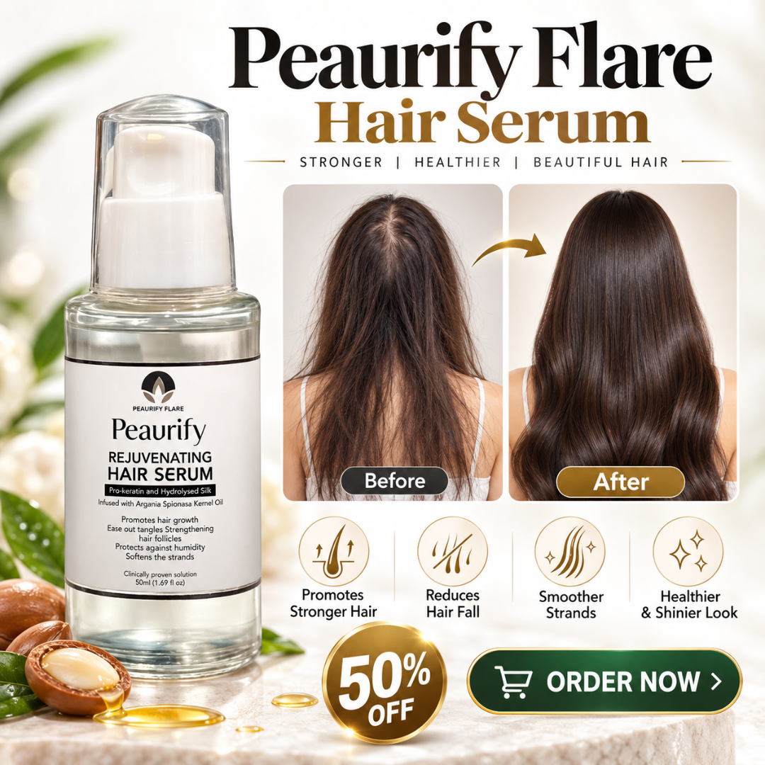 Peaurify Flare Rejuvenating Hair Serum – Anti-Hair Fall & Hair Growth Treatment – Pro-Keratin & Argan Oil