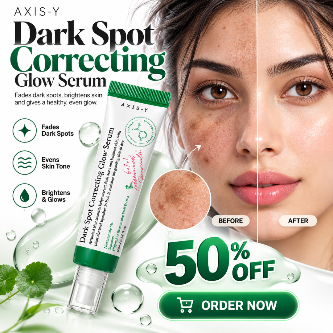 AXIS-Y Dark Spot Correcting Glow Serum – 5% Niacinamide & Squalane – Fades Dark Spots, Acne , Pigmentation & Evens Tone - Give bright & Clean Glowing Skin