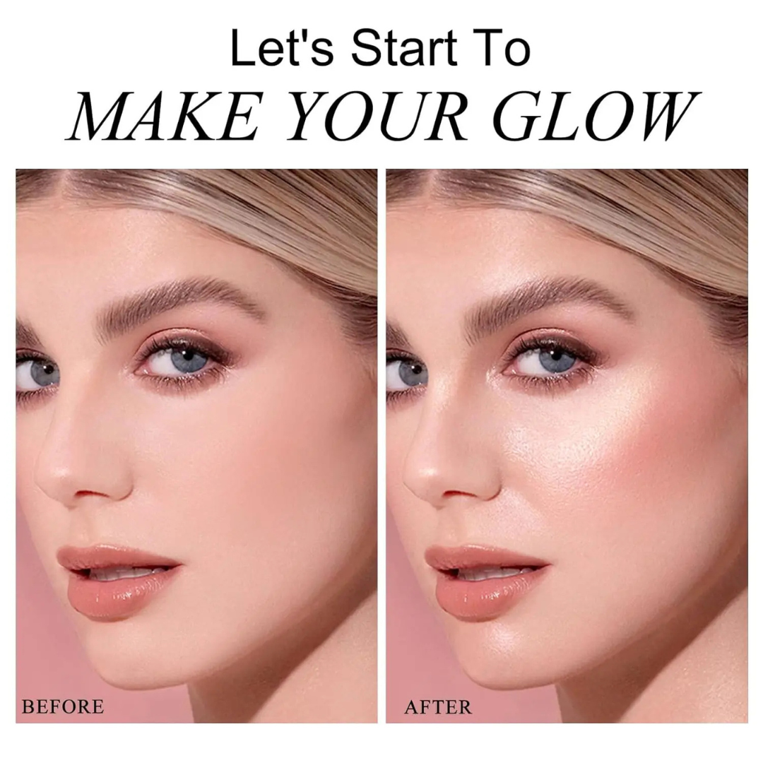Renee lumi Glow Duo | Glowing moisturizer + Glowing Compact powder | long lasting & waterproof Dewy finish makeup base