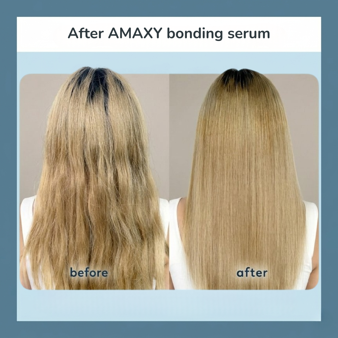 AMAXY Miracle Bonding Serum – Leave-In Repair Hair Treatment – Repairs Damaged Hair, Strengthens & Protects – With Patented Kereffect Bond Complex, Keratin Peptide & 3 Essential Oils