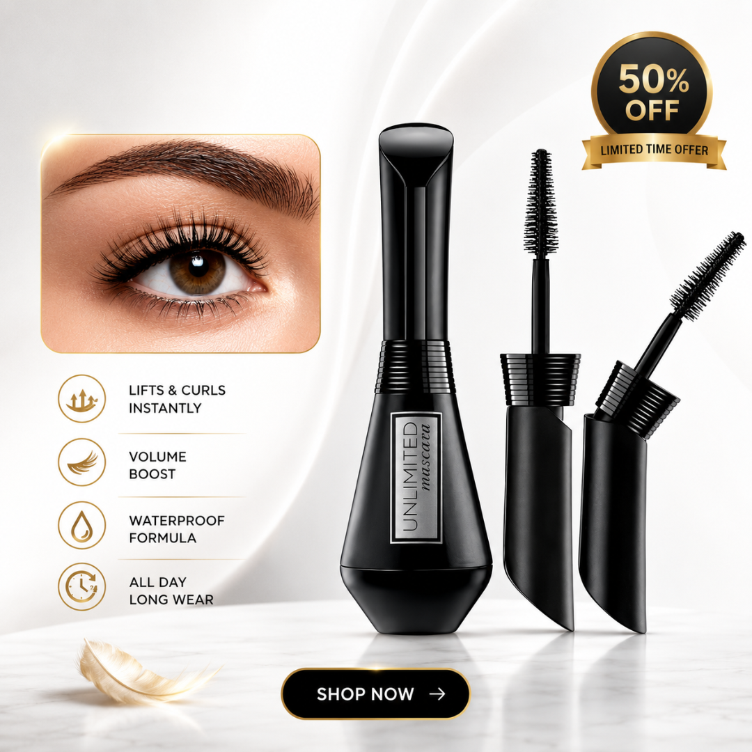 L'Oreal Unlimited Unlimited Mascara – Instant Lash Lift, 24H Long Wear & Waterproof – Smudge Proof, Volume Boost – With Castor Oil, Carnauba Wax, Vitamin E & Panthenol – For Short, Sparse, Straight & Fine Lashes