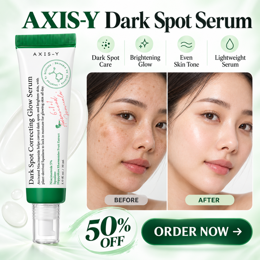 AXIS-Y Dark Spot Correcting Glow Serum – 5% Niacinamide & Squalane – Fades Dark Spots, Acne , Pigmentation & Evens Tone - Give bright & Clean Glowing Skin