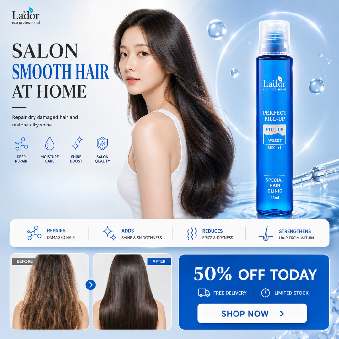 Lador Perfect Hair Fill-Up – Deep Repair, Shine & Smoothness – Salon Smooth Hair at Home – Repairs Damaged Hair, Reduces Frizz & Dryness, Strengthens Hair from Within