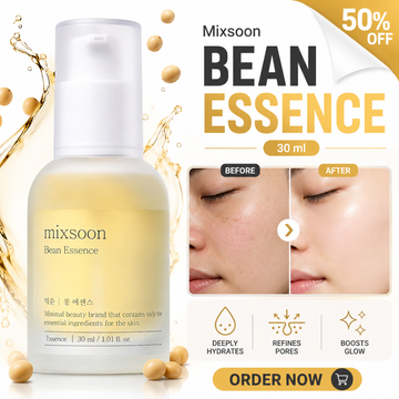mixsoon Bean Essence – 50% OFF – Nourish, Refine & Reveal Radiance – Minimal Ingredients, Maximum Results – Smooths Texture, Deeply Hydrates, Refines Pores, Boosts Glow