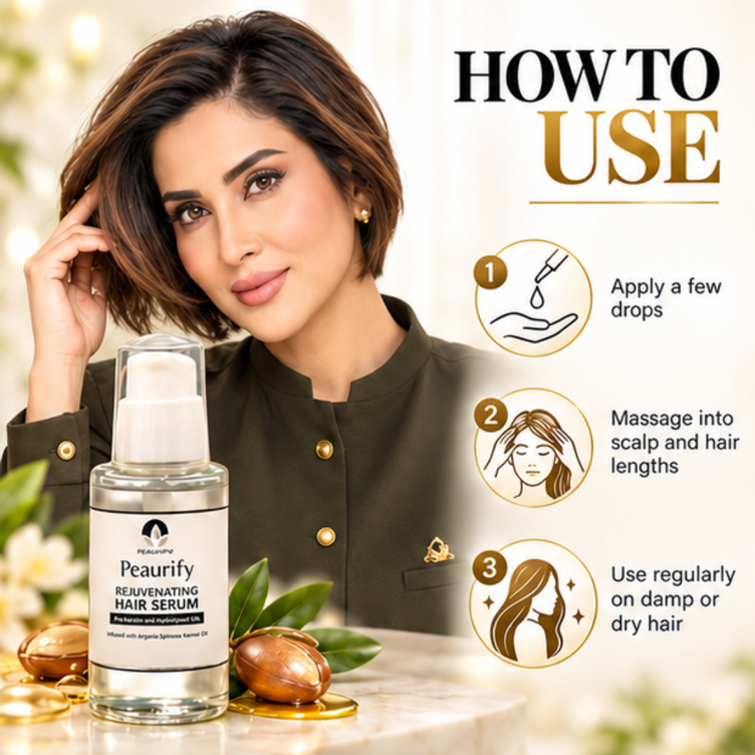 Peaurify Flare Rejuvenating Hair Serum – Anti-Hair Fall & Hair Growth Treatment – Pro-Keratin & Argan Oil