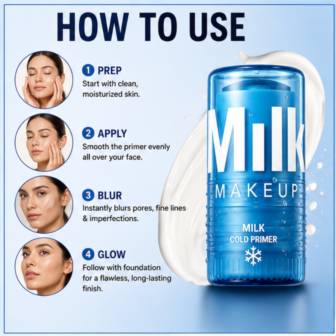 Milk Makeup Cold Primer + Blur Foundation Deal – Prep, Blur & Stay Flawless – Cooling Primer + Blur Foundation Duo – Blurs Pores, Smooths Skin, Controls Oil – Long-Lasting, Soft Matte Finish
