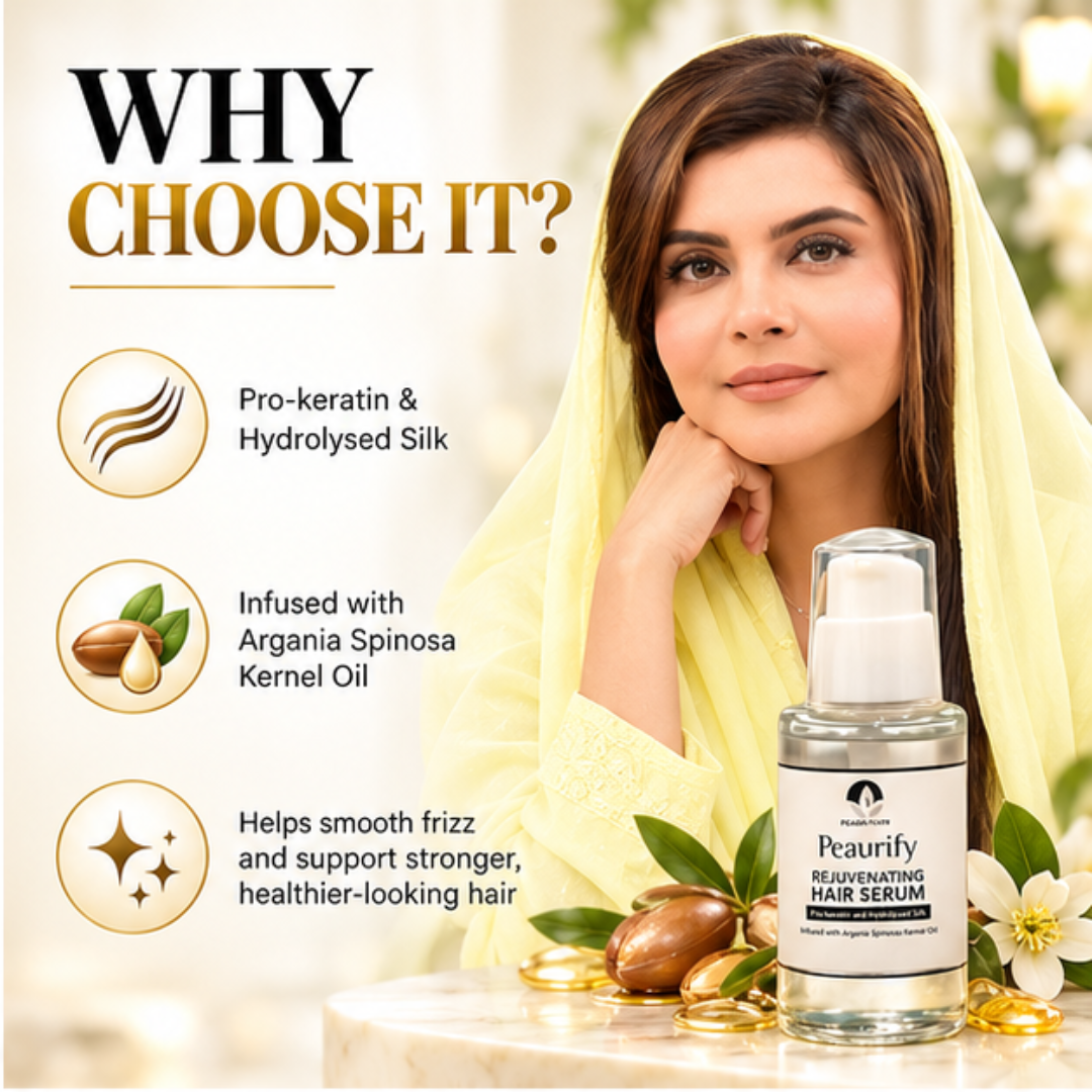 Peaurify Flare Rejuvenating Hair Serum – Anti-Hair Fall & Hair Growth Treatment – Pro-Keratin & Argan Oil