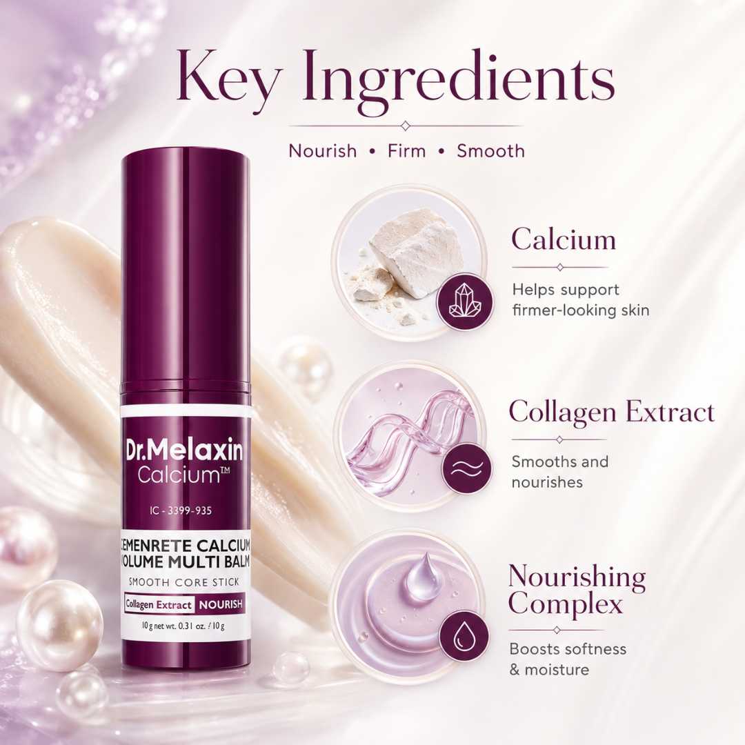 Dr. Melaxin Calcium Volume Multi Balm - Skin-Filling Care for Volume, Firmness & Radiance – With Calcium & Collagen Extract – Targets Forehead Wrinkles, Fine Lines, Smile Lines, Under-Eye Lines & Loss of Firmness – Hydrating & Moisturizing –