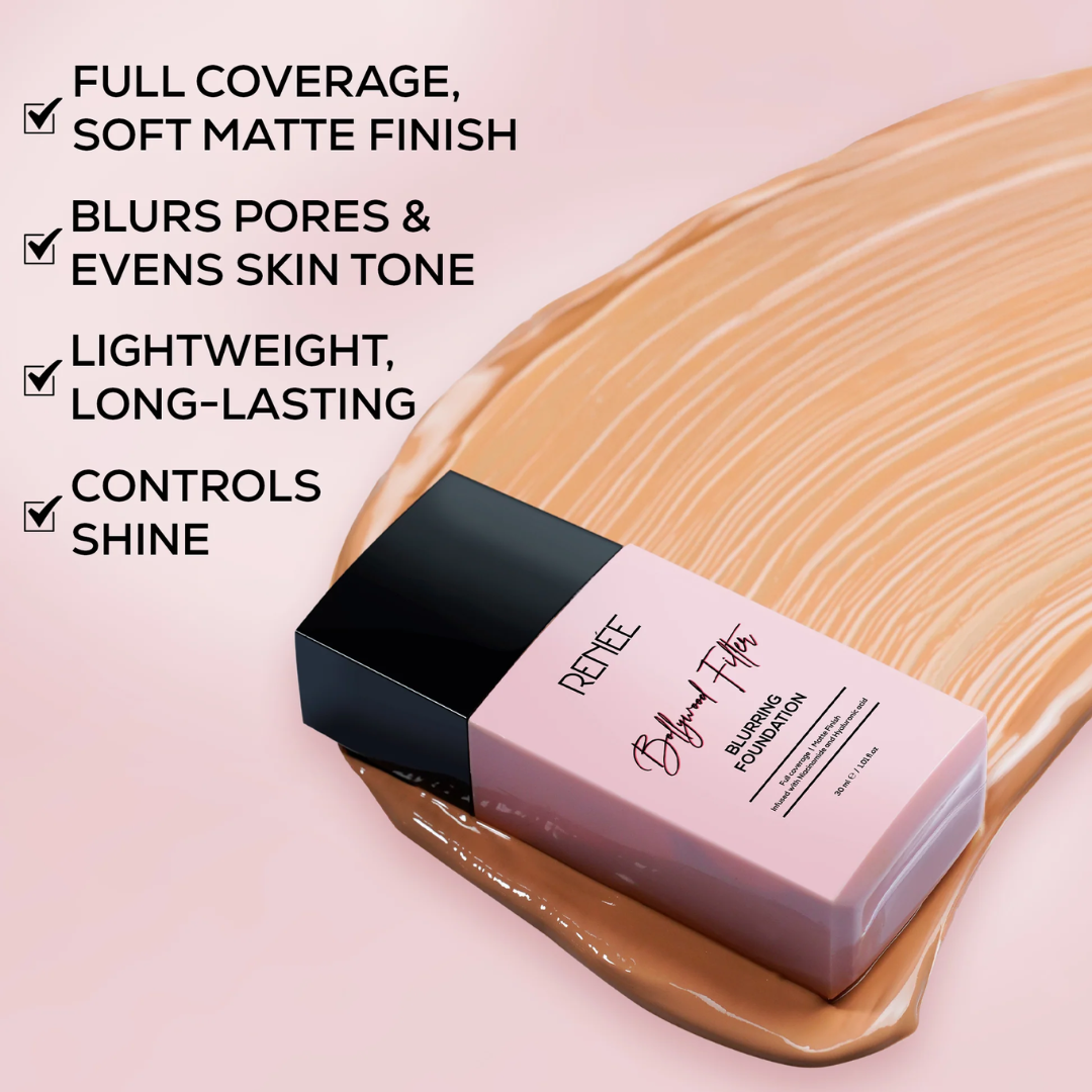 Renee 3-in-1 Flawless Base Bundle - Poreless Primer, High quality Foundation, Waterproof Compact Powder