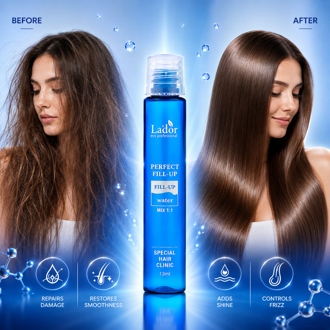 Lador Perfect Hair Fill-Up – Deep Repair, Shine & Smoothness – Salon Smooth Hair at Home – Repairs Damaged Hair, Reduces Frizz & Dryness, Strengthens Hair from Within