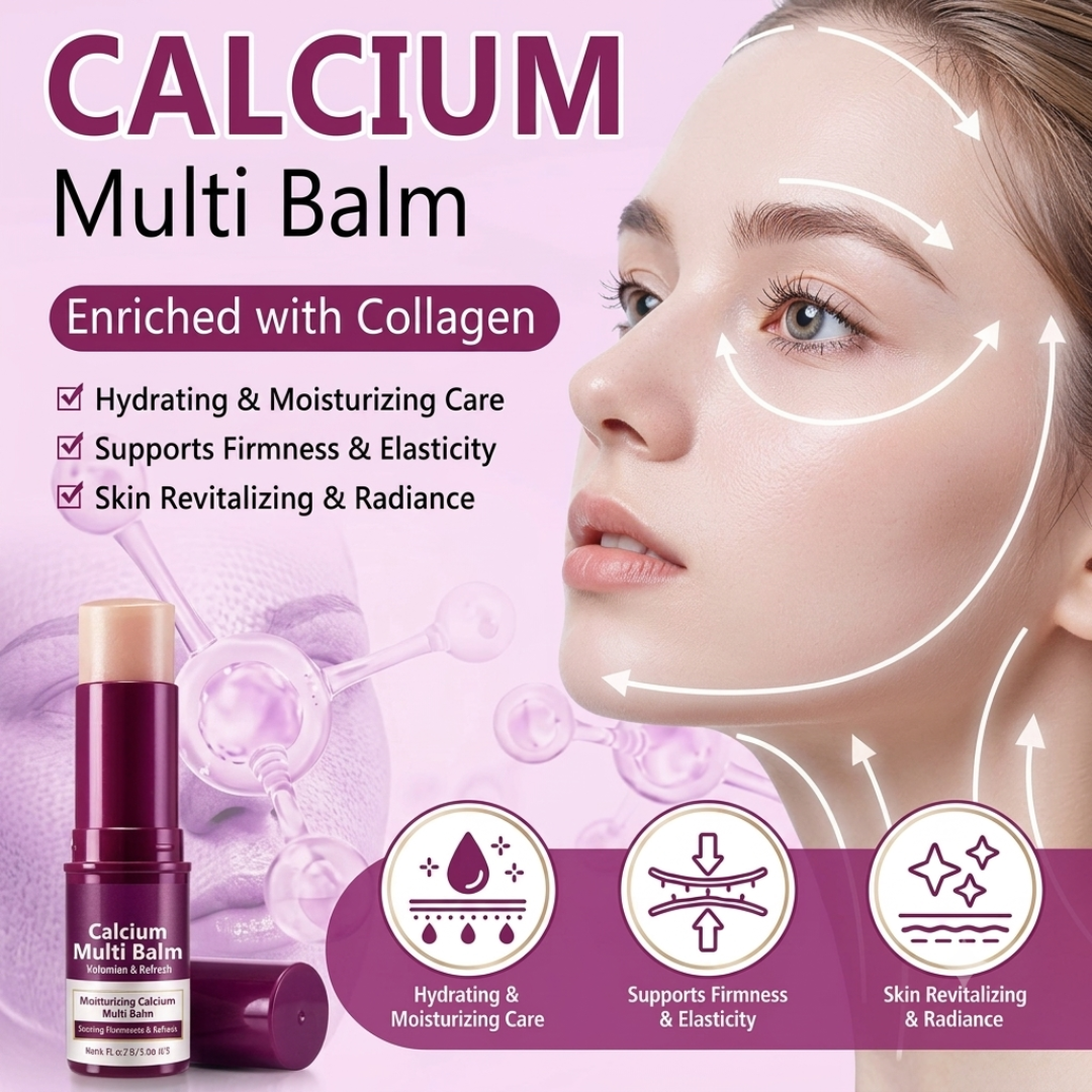 Dr. Melaxin Calcium Volume Multi Balm - Skin-Filling Care for Volume, Firmness & Radiance – With Calcium & Collagen Extract – Targets Forehead Wrinkles, Fine Lines, Smile Lines, Under-Eye Lines & Loss of Firmness – Hydrating & Moisturizing –