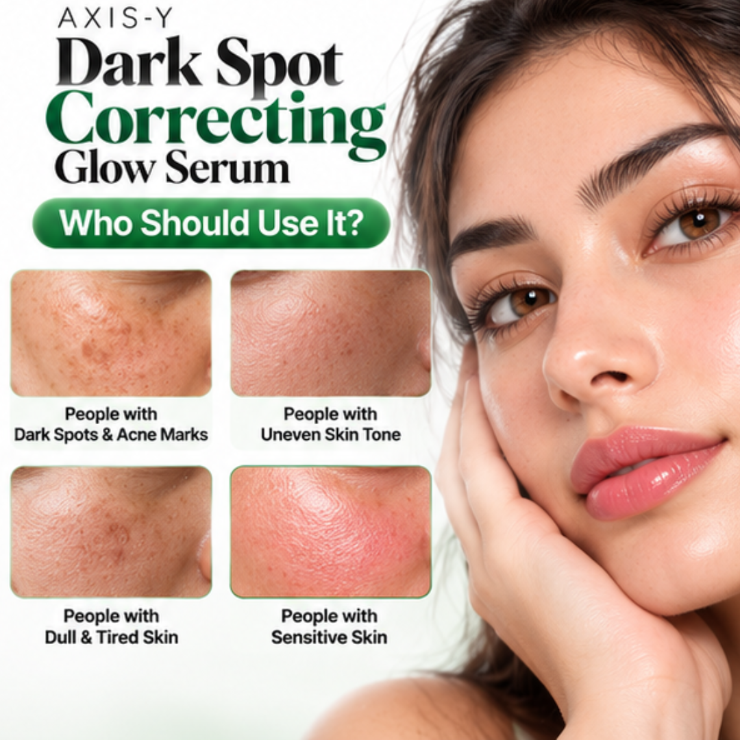 AXIS-Y Dark Spot Correcting Glow Serum – 5% Niacinamide & Squalane – Fades Dark Spots, Acne , Pigmentation & Evens Tone - Give bright & Clean Glowing Skin