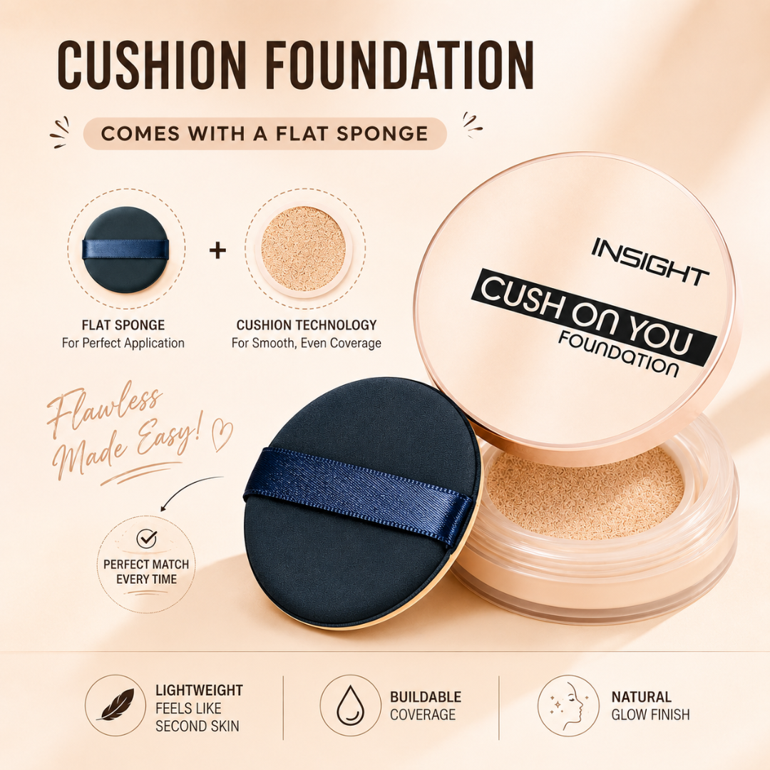 Insight Cushion You Foundation – Flawless Everyday – Buildable Coverage, Ultra-Light Feel, Natural Radiance – SPF 30 Protection – With Niacinamide & Vitamin E – Second-Skin Finish