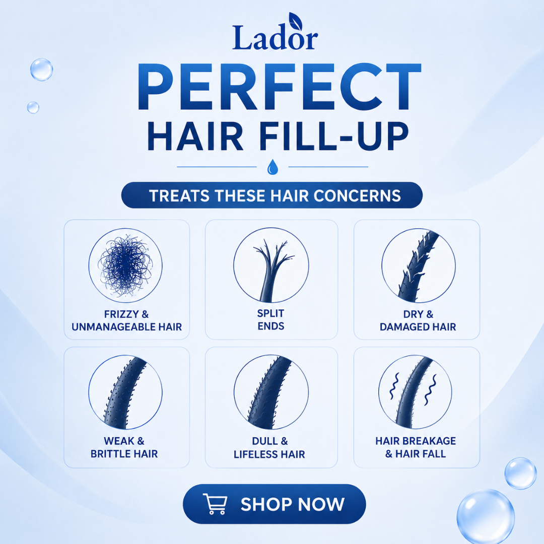 Lador Perfect Hair Fill-Up – Deep Repair, Shine & Smoothness – Salon Smooth Hair at Home – Repairs Damaged Hair, Reduces Frizz & Dryness, Strengthens Hair from Within