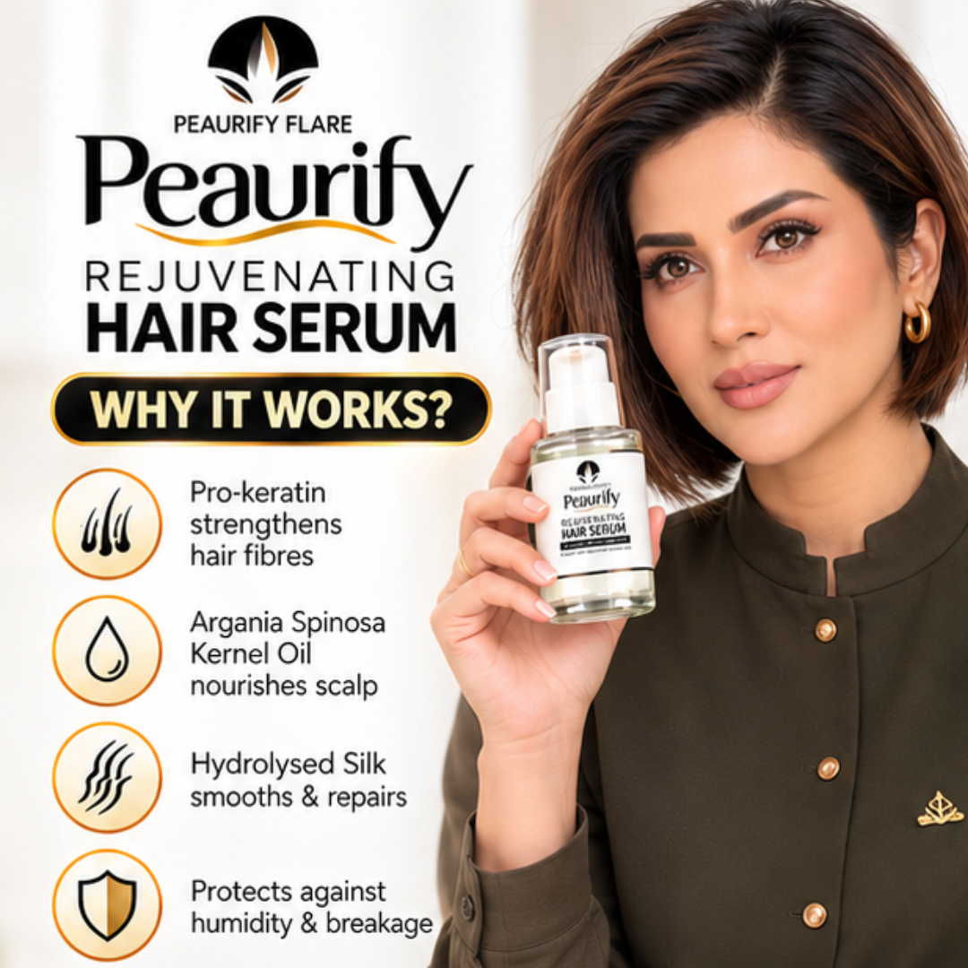 Peaurify Flare Rejuvenating Hair Serum – Anti-Hair Fall & Hair Growth Treatment – Pro-Keratin & Argan Oil