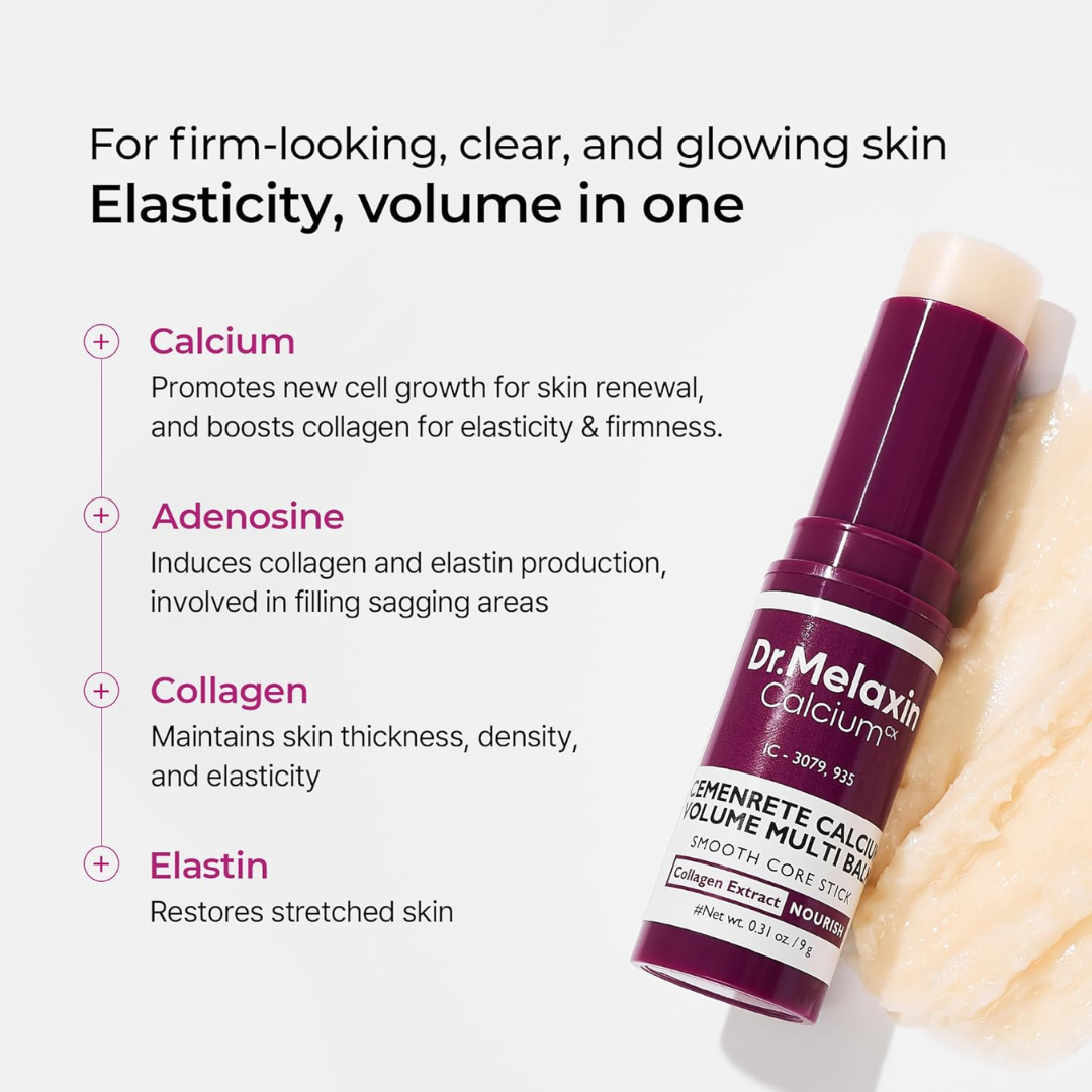 Dr. Melaxin Calcium & Collagen Balm Stick | Repair Wrinkles & Repair Skin Cells | Tighten Skin tissues & Brighten Skin