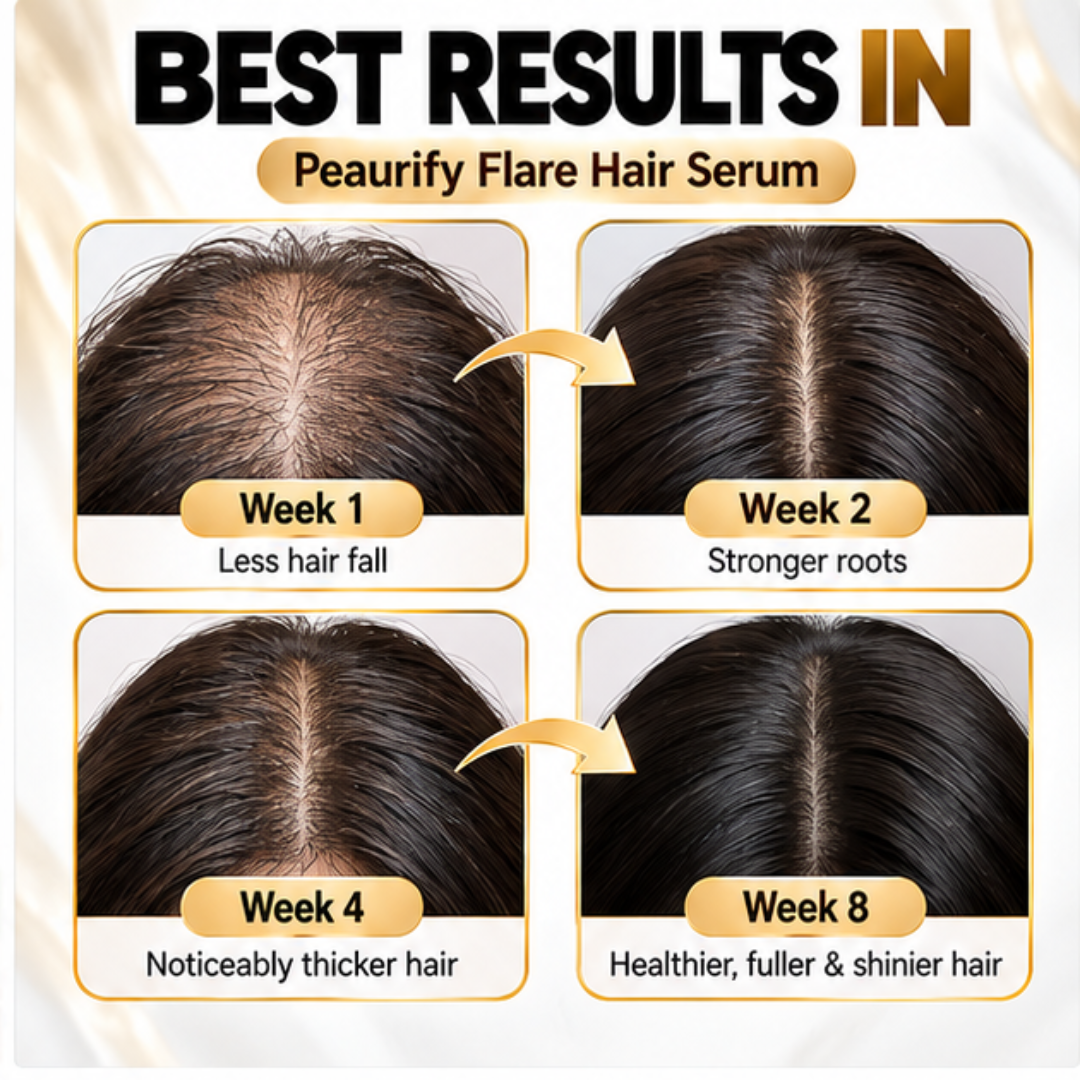 Peaurify Flare Rejuvenating Hair Serum – Anti-Hair Fall & Hair Growth Treatment – Pro-Keratin & Argan Oil