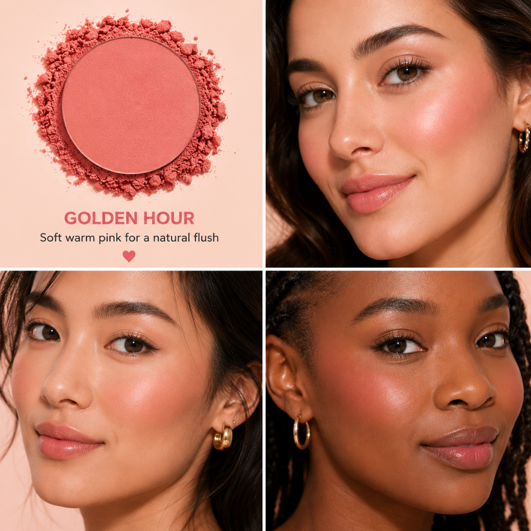 Too Faced Jewel Crush Blush & Highlighter Face Palette – A Little Glow, A Lot More You – 4 Shades: Shooting Star, Golden Hour, Velvet Crush & Watermelon Rain – Radiant, Blendable & Buildable – Silky Soft, Long-Lasting