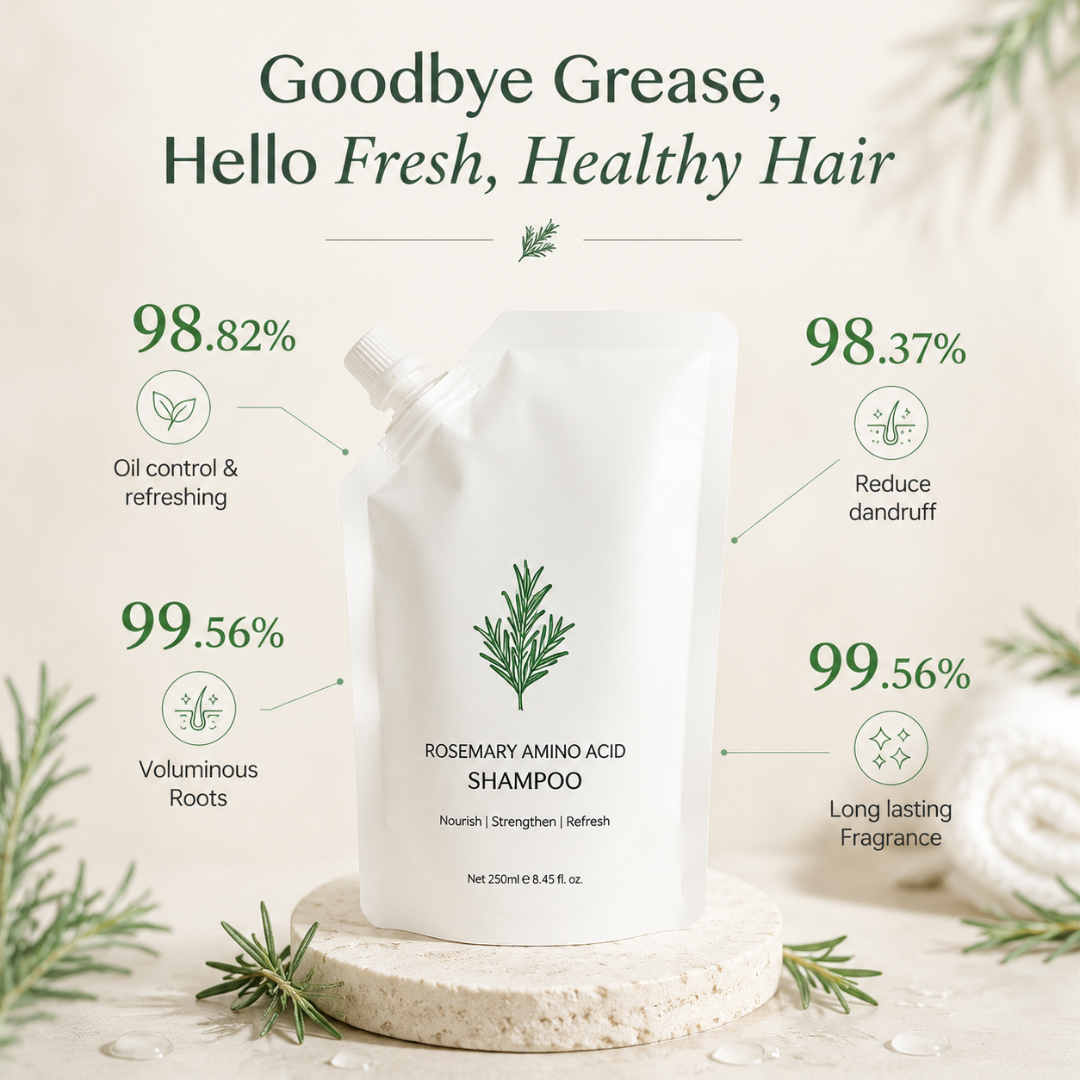 Tgideas Rosemary Amino Acid Shampoo – Strengthens Hair Roots, Promotes Hair Growth, Reduces Hair Fall – Deep Cleansing, Nourishing & Safe – For Dandruff, Oily Scalp, Dry & Frizzy Hair