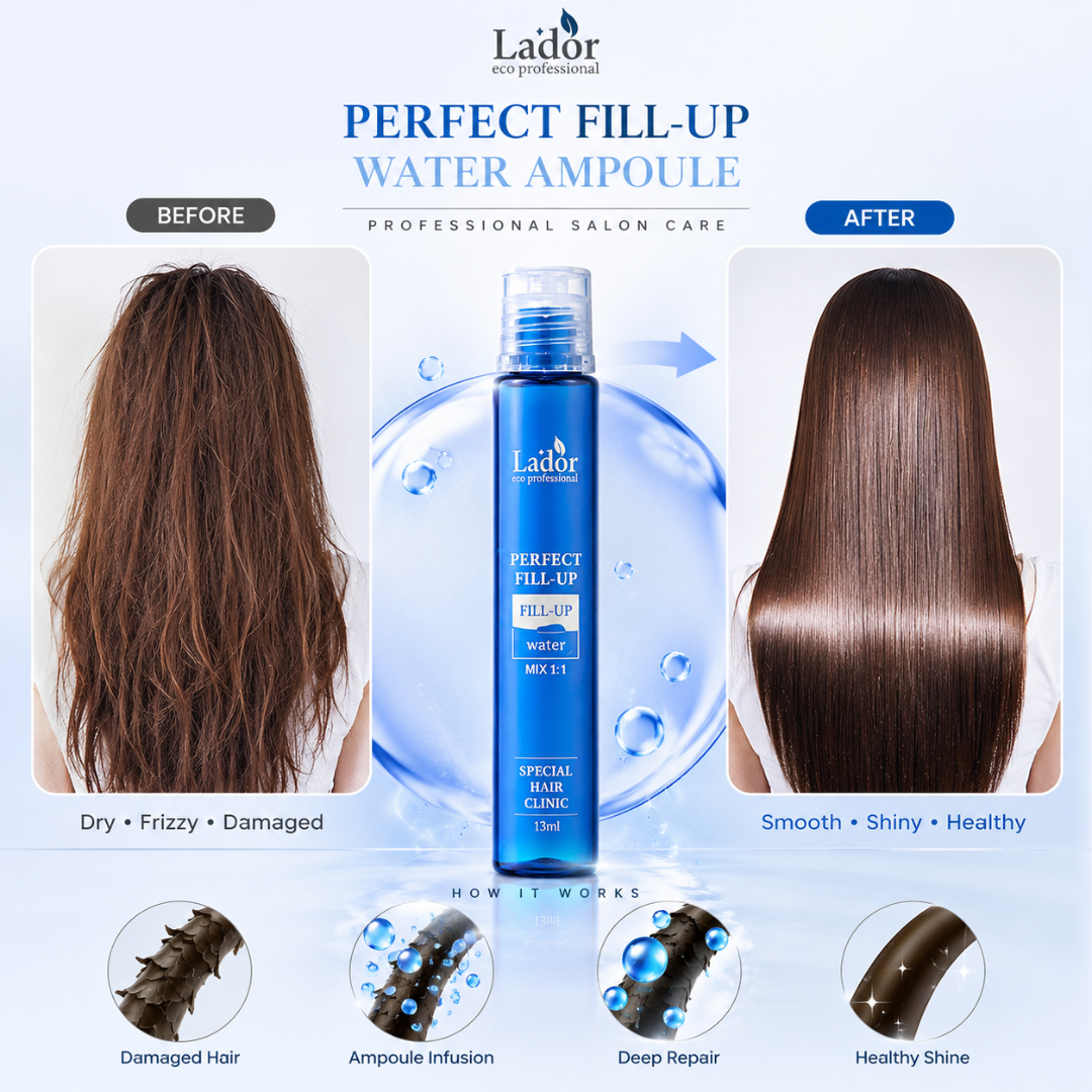 Lador Perfect Hair Fill-Up – Deep Repair, Shine & Smoothness – Salon Smooth Hair at Home – Repairs Damaged Hair, Reduces Frizz & Dryness, Strengthens Hair from Within