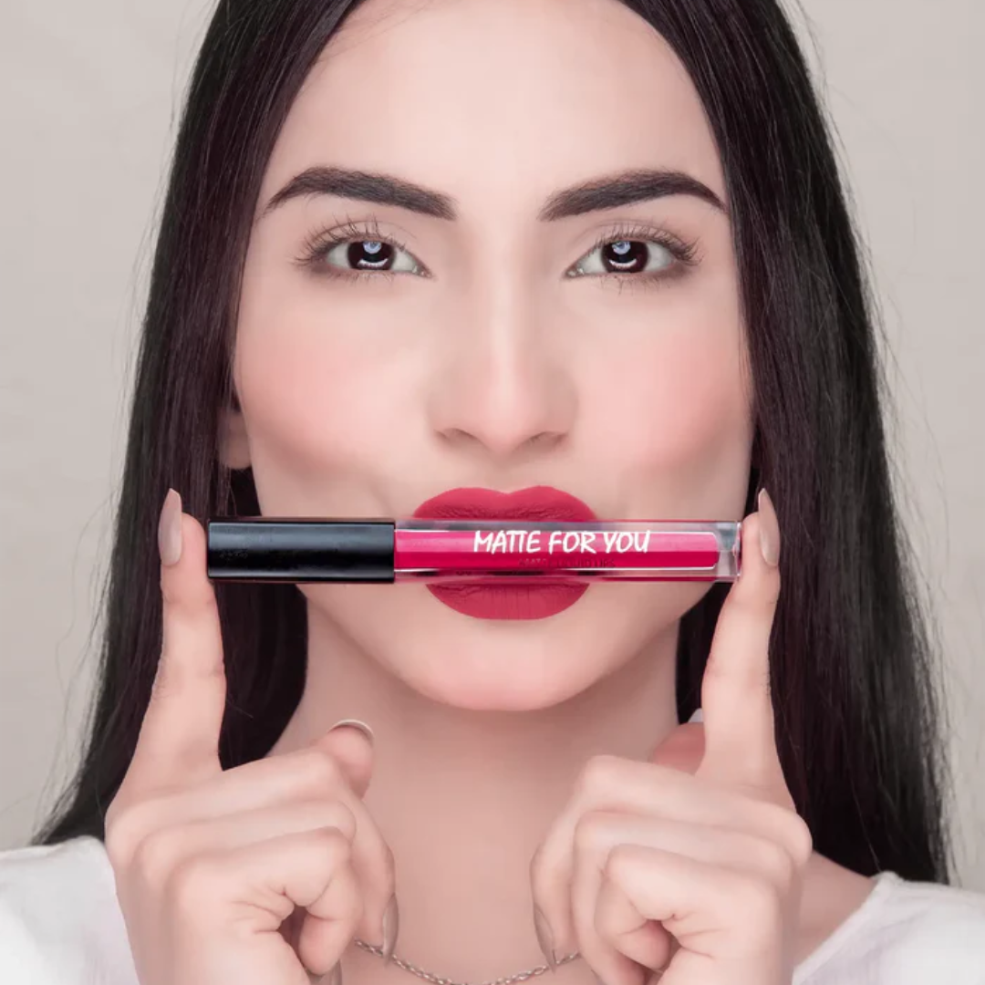SL Basics Matte For You Liquid Matte Lipsticks | 16HR Wear, Transfer Proof & Vitamin E Enriched (Pack of 4)