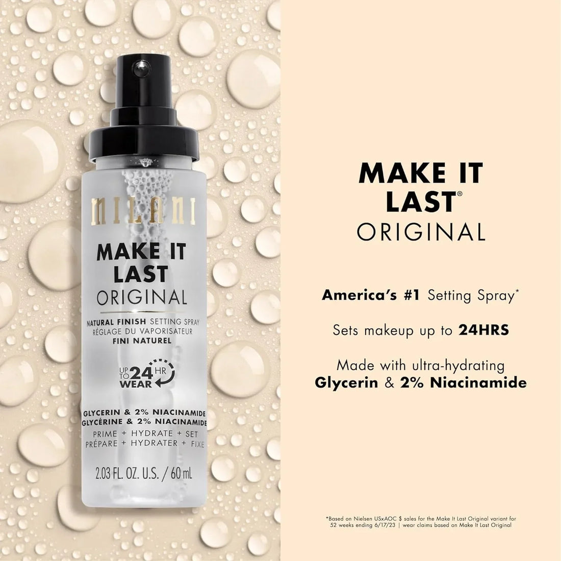 Milani Make It Last Original Natural Finish Setting Spray 1